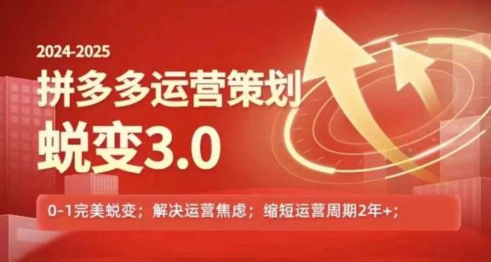 2024-2025拼多多运营策略蜕变3.0，0~1完美蜕变，解决信息焦虑-赛德副业库