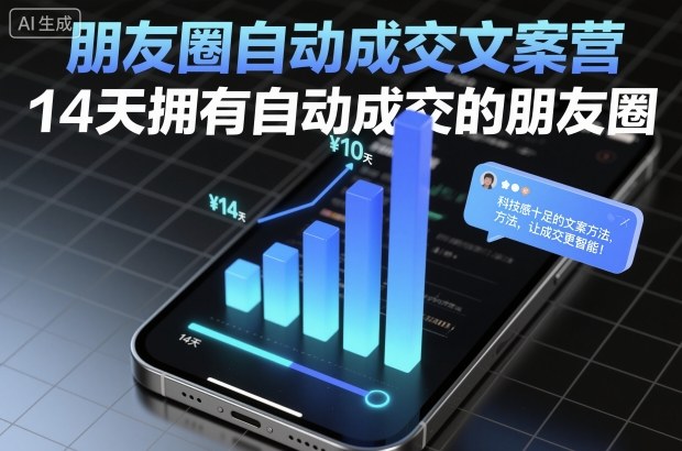 朋友圈自动成交文案营,14天拥有自动成交的朋友圈-赛德副业库