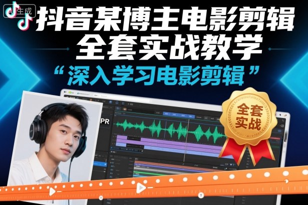 抖音某博主电影剪辑全套实战教学，深入学习电影剪辑-赛德副业库