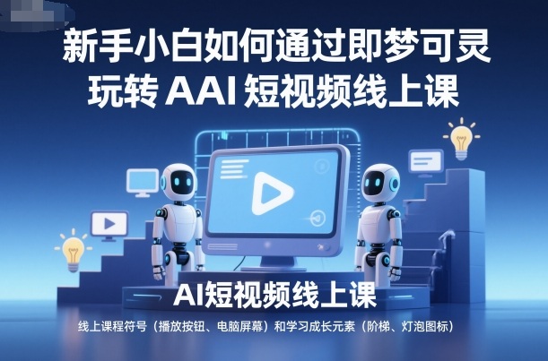 新手小白如何通过即梦可灵玩转AI短视频线上课-赛德副业库