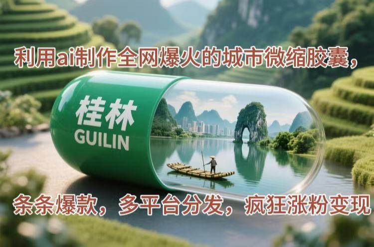 (14704期)利用ai制作全网爆火的城市微缩胶囊,条条爆款,多平台分发,疯狂涨粉变现-赛德副业库