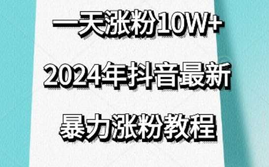 抖音最新暴力涨粉教程，视频去重，一天涨粉10w+，效果太暴力了，刷新你们的认知【揭秘】-赛德副业库