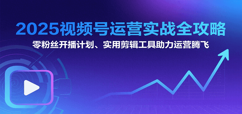2025视频号运营实战全攻略：零粉丝开播计划、起号到到变现思维逻辑方法-赛德副业库