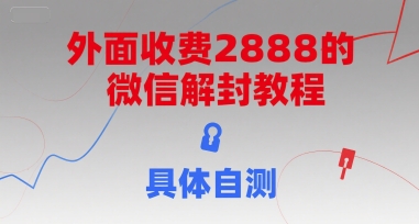 外面收费2888的微信解封教程，具体自测-赛德副业库