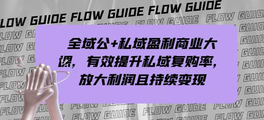 全域公+私域盈利商业大课，有效提升私域复购率，放大利润且持续变现-赛德副业库