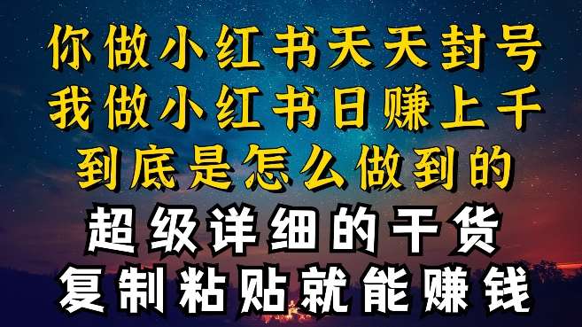 都知道小红书能引流私域变现，可为什么我能一天引流几十人变现上千，但你却频频封号违规被限流【揭秘】-赛德副业库