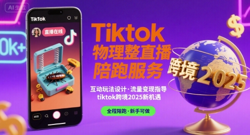 Tiktok物理整蛊直播陪跑服务-tiktok跨境2025-赛德副业库