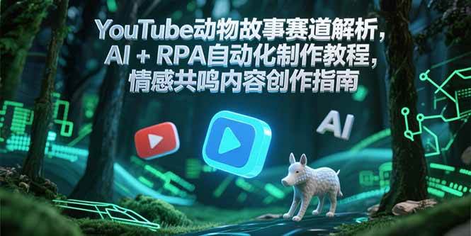 YouTube动物故事赛道解析，AI+RPA自动化制作教程，情感共鸣内容创作指南-赛德副业库