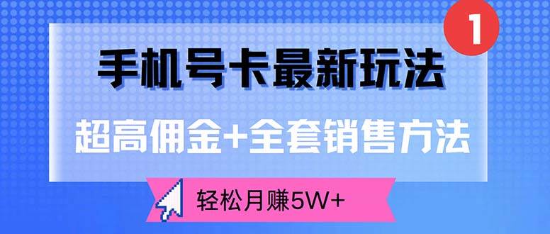 (12375期)手机号卡最新玩法,超高佣金+全套销售方法,轻松月赚5W+-赛德副业库