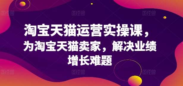 淘宝天猫运营实操课，为淘宝天猫卖家，解决业绩增长难题-赛德副业库