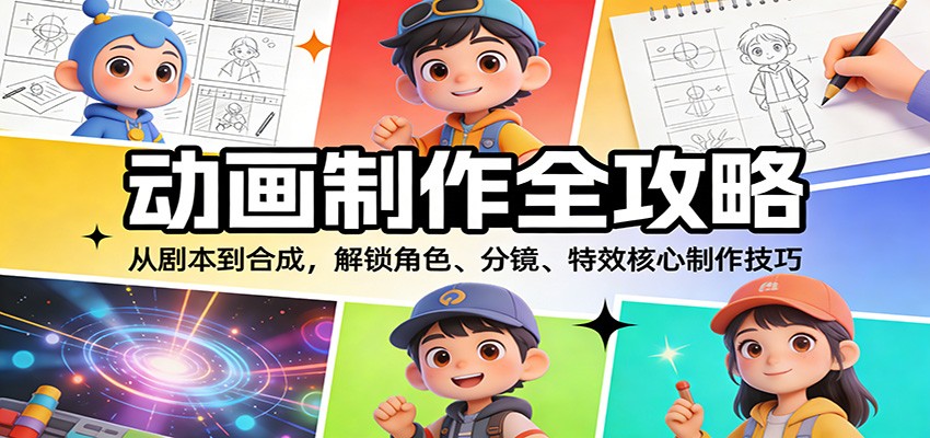 动画制作全攻略:从剧本到合成,解锁角色、分镜、特效核心制作技巧-赛德副业库