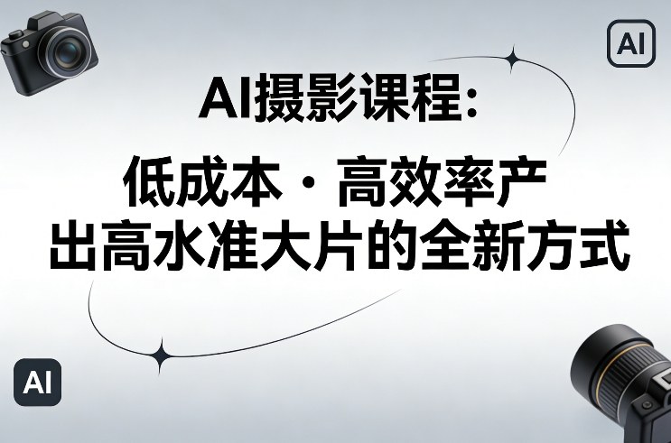 AI摄影课程，低成本高效率产出高水准大片的全新方式-赛德副业库