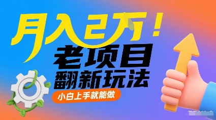 月入2W！老项目翻新玩法，小白上手就能做，非常容易上手-赛德副业库