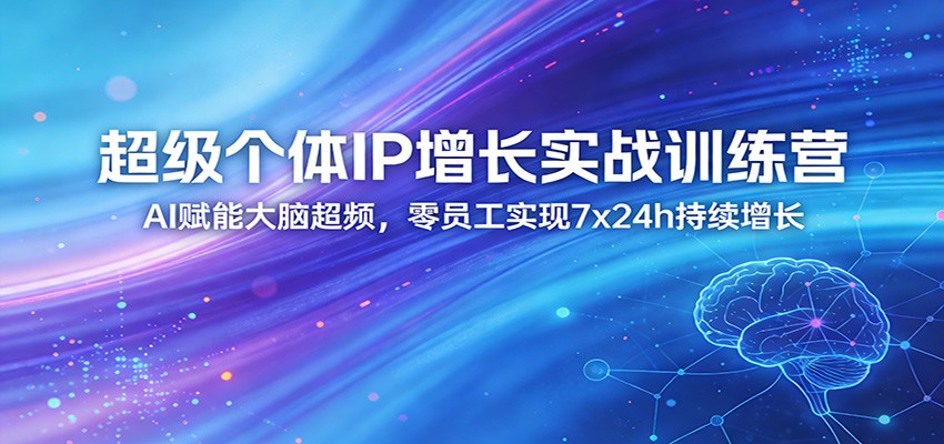 超级个体IP增长实战训练营：AI赋能大脑超频，零员工实现7x24h持续增长（更新）-赛德副业库