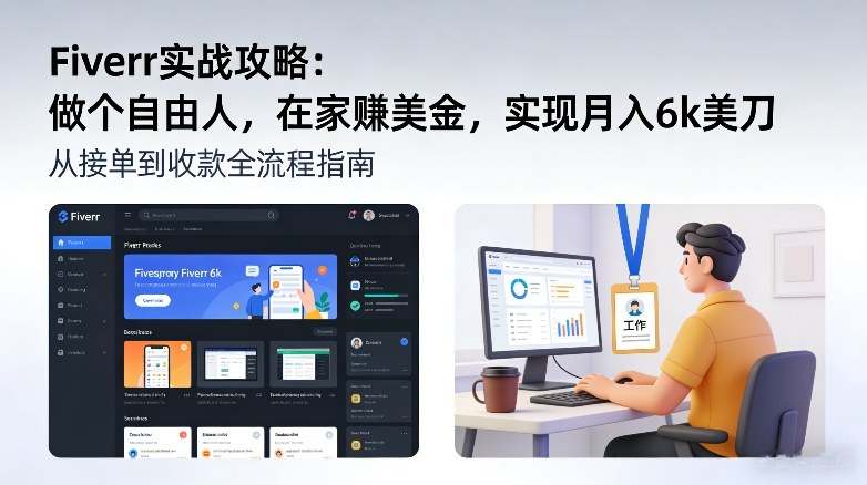 Fiverr实战攻略,做个自由人,在家賺美金,实现月入6k美刀-赛德副业库