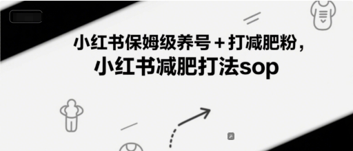 小红书保姆级养号+打减肥粉,小红书减肥打法sop-赛德副业库