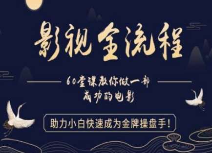 【影视全流程】教你做一部成功的电影，助力小白快速成为金牌操盘手-赛德副业库