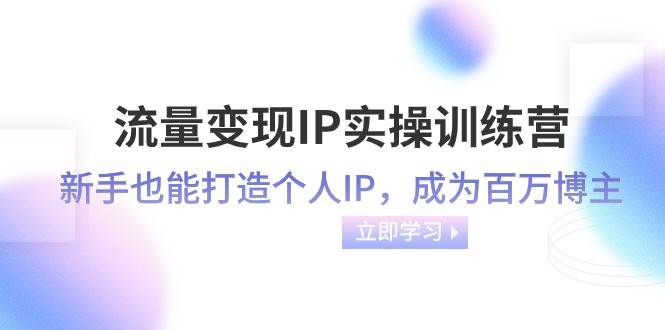 流量变现IP实操训练营：新手也能打造个人IP，成为百万 博主（46节课）-赛德副业库