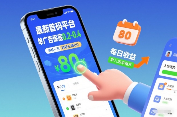最新首码平台,单广告保底0.2-0.4,单机一天轻松撸80,早入场早賺米【揭秘】-赛德副业库
