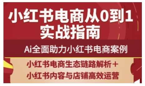 2025小红书电商全链路运营，Ai全面助力小红书电商案例-赛德副业库