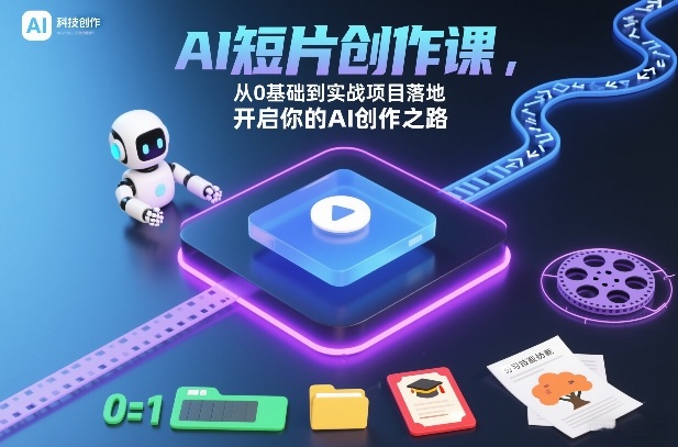AI短片创作课,从0基础到实战项目落地,开启你的AI创作之路-赛德副业库