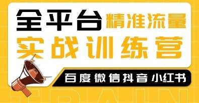 全平台精准流量实战训练营，百度微信抖音小红书SEO引流教程-赛德副业库