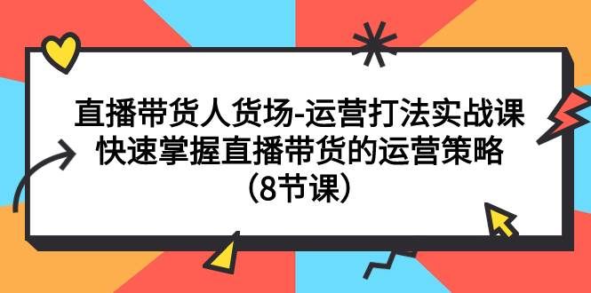 （7672期）直播带货人货场-运营打法实战课：快速掌握直播带货的运营策略（8节课）-赛德副业库