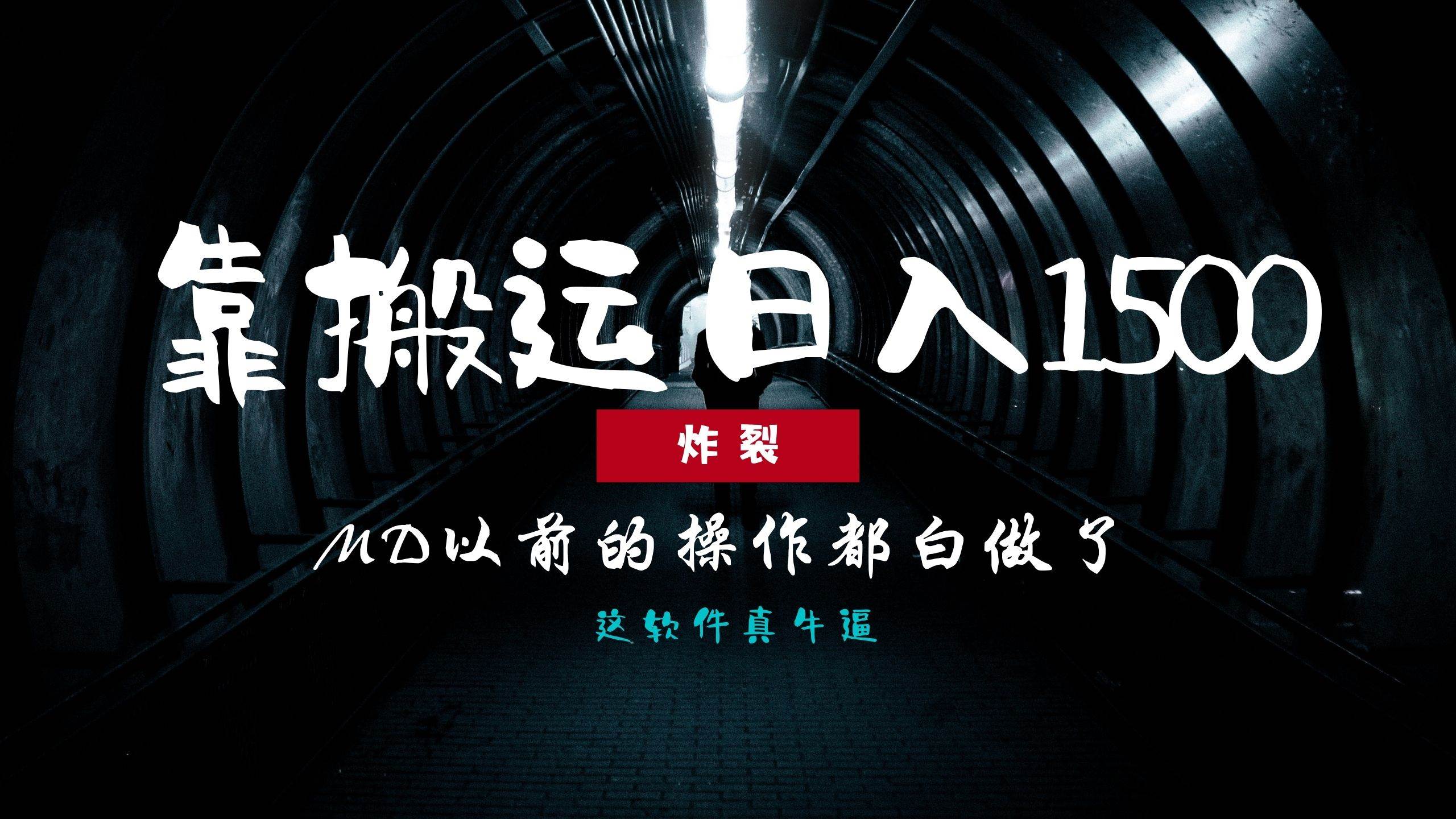 （13568期）炸裂！0基础搬运也能批量日赚1500+，以前的操作都白做了！-赛德副业库