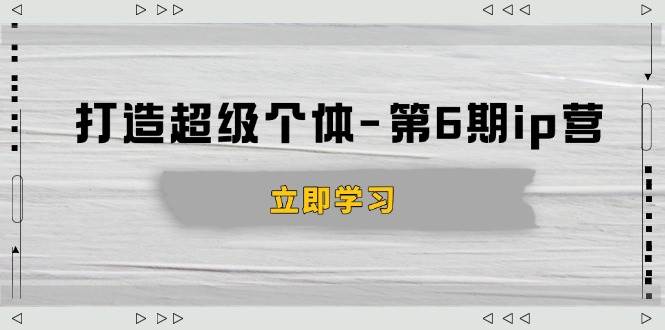 （14014期）打造 超级个体-第6期ip营：商业认知,产品设计,成交演练,解决知识变现难题-赛德副业库