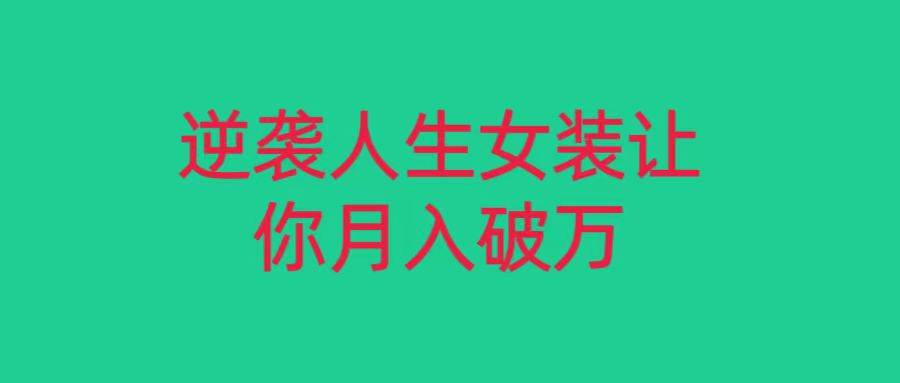 小红书女装无货源月入过万，只要努力就会有成效！-赛德副业库