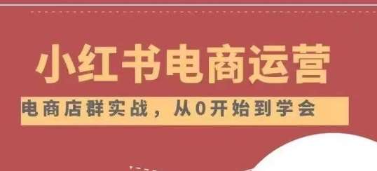小红书店铺运营从小白到大神2.0，从入门到精通-赛德副业库
