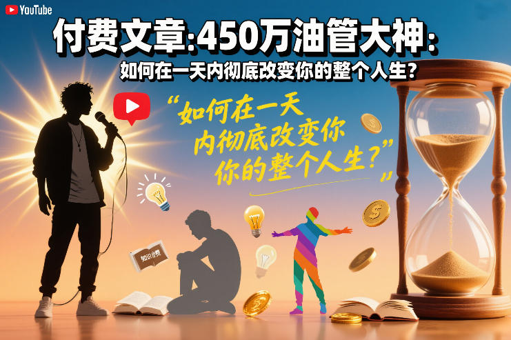 付费文章:450万油管大神:如何在一天内彻底改变你的整个人生?-赛德副业库