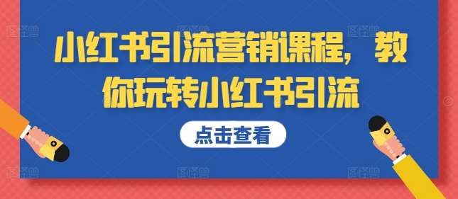 小红书引流营销课程，教你玩转小红书引流-赛德副业库