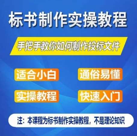 标书制作实操教程，手把手教你如何制作授标文件，零基础一周学会制作标书-赛德副业库