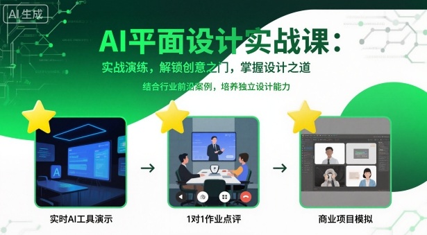 AI平面设计实战课，实战演练，解锁创意之门，掌握设计之道-赛德副业库