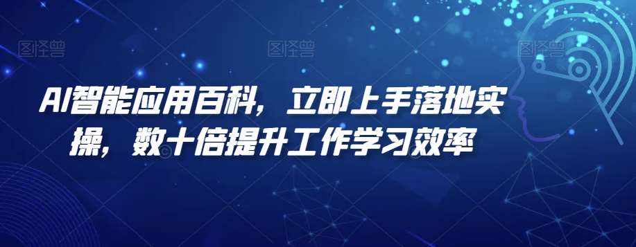 AI智能应用百科，​立即上手落地实操，数十倍提升工作学习效率-赛德副业库