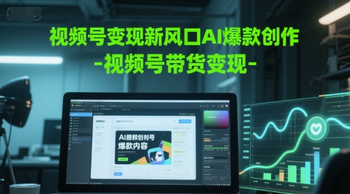 视频号变现新风口AI爆款创作-视频号带货变现-赛德副业库