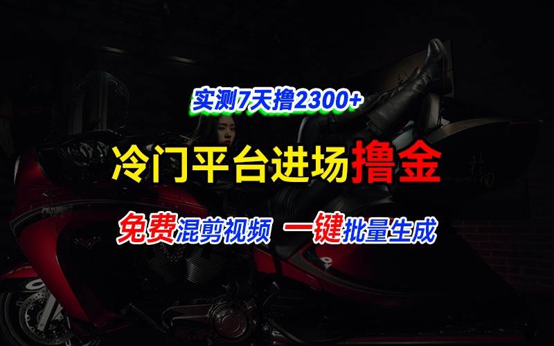 全新冷门平台vivo视频，快速免费进场搞米，通过混剪视频一键批量生成，实测7天撸2300+-赛德副业库