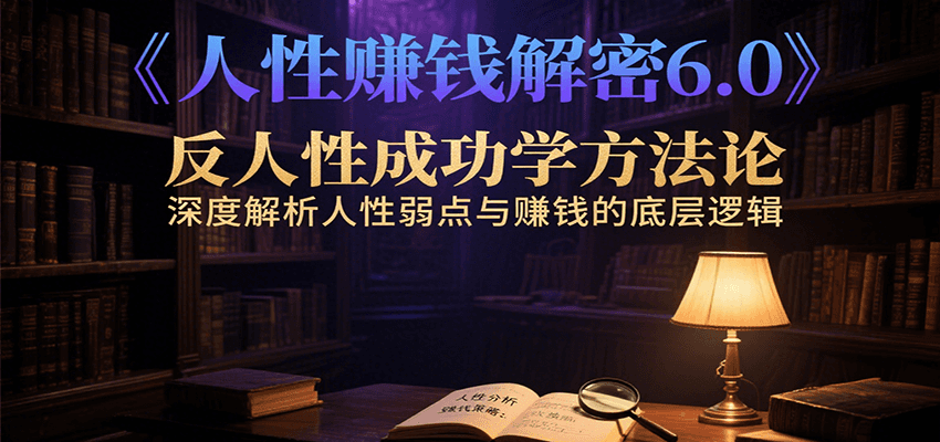 人性赚钱解密6.0,反人性成功学方法论,深度解析人性弱点与赚钱的底层逻辑-赛德副业库