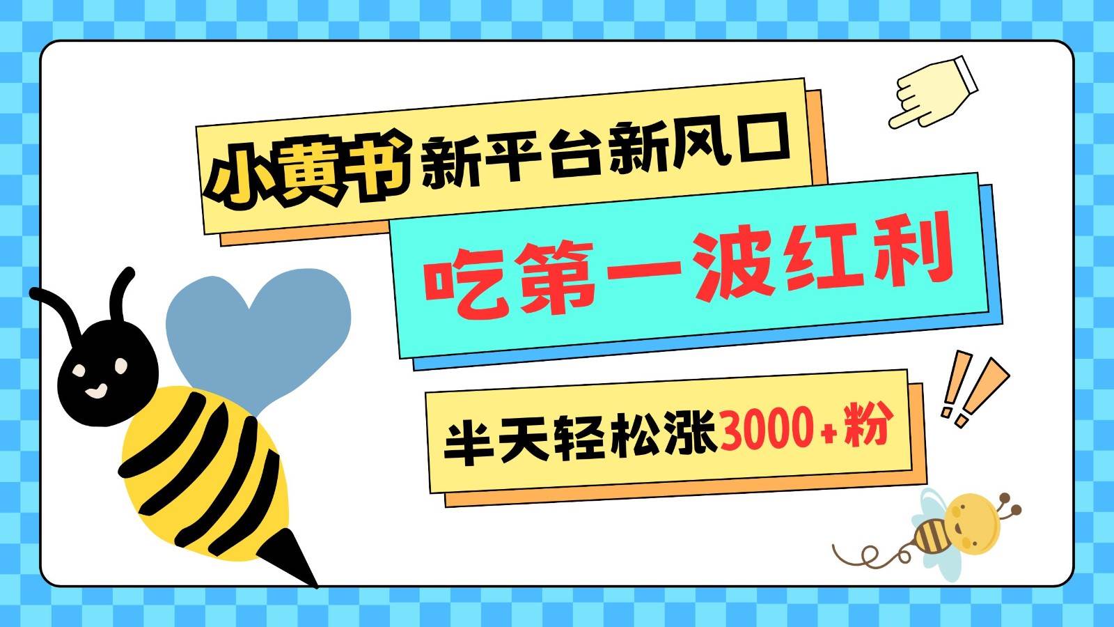 小黄书重磅来袭，新平台新风口，管理宽松，半天轻松涨3000粉，第一波红利等你来吃-赛德副业库