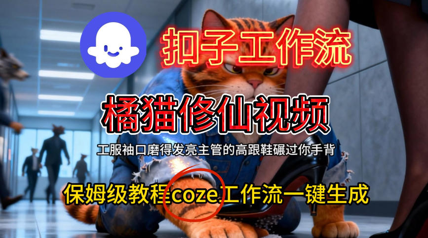 Coze扣子工作流一键生成橘猫修仙视频，保姆级搭建教程-赛德副业库