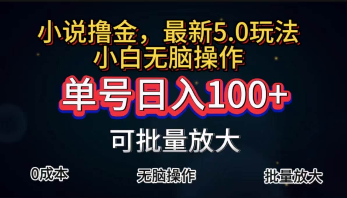（11651期）全自动小说撸金，单号日入100+小白轻松上手，无脑操作-赛德副业库