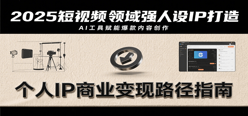 2025短视频领域强人设IP打造，结合爆款案例与AI工具应用，从个人出镜到商业成交转化-赛德副业库