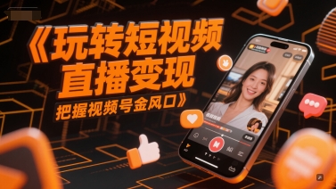 玩转短视频直播变现,把握视频号金风口-赛德副业库
