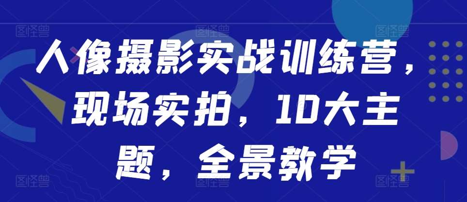 人像摄影实战训练营，现场实拍，10大主题，全景教学-赛德副业库