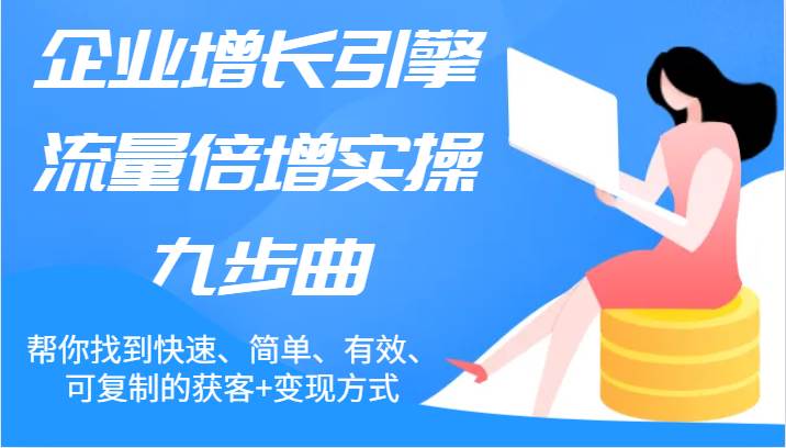 企业增长引擎流量倍增实操九步曲，帮你找到快速、简单、有效、可复制的获客+变现方式-赛德副业库