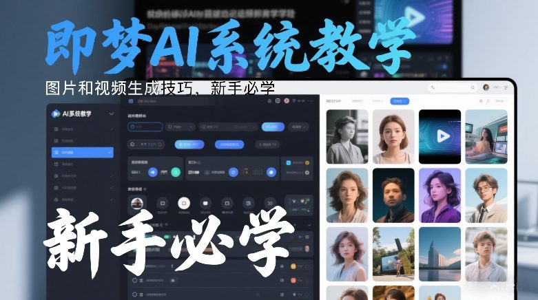即梦AI系统教学，图片和视频生成技巧，新手必学-赛德副业库