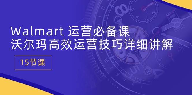 (10565期)Walmart 运营必备课:沃尔玛高效运营技巧详细讲解 (15节课)-赛德副业库