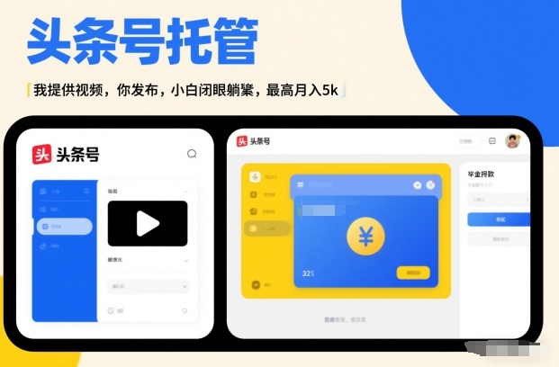 头条号AI托管，我提供视频，你发布，小白闭眼躺賺，最高月入5k+【揭秘】-赛德副业库