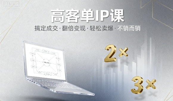高客单IP课,搞定成交,搞定高客单IP,翻倍变现,轻松卖爆,不销而销-赛德副业库